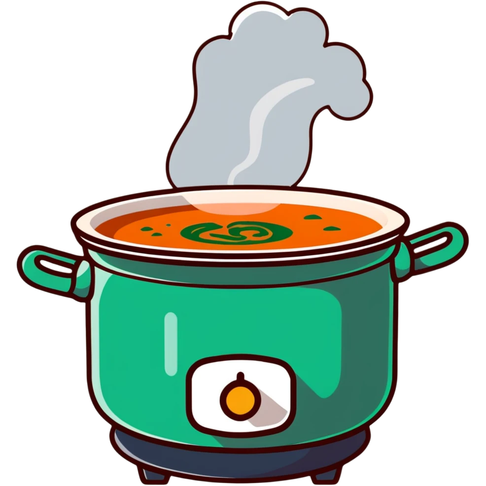 pot of soup with steam rising emoji