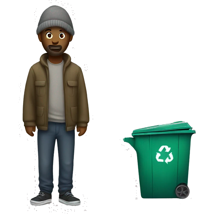 Homeless + dumpster emoji
