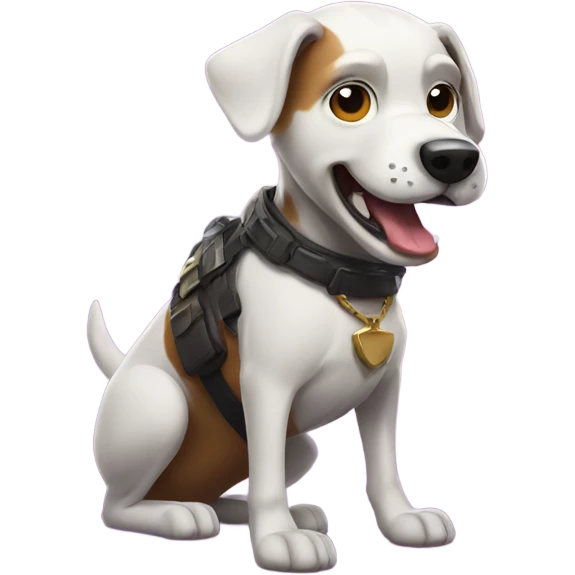 Dog playing Fortnite  emoji