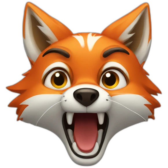 frightened fox emoji
