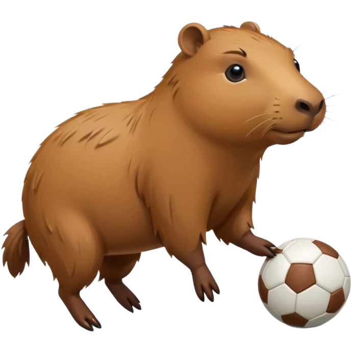 capybara is playing football emoji