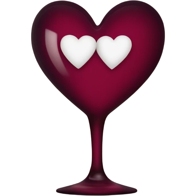 Corazón vino tinto  emoji