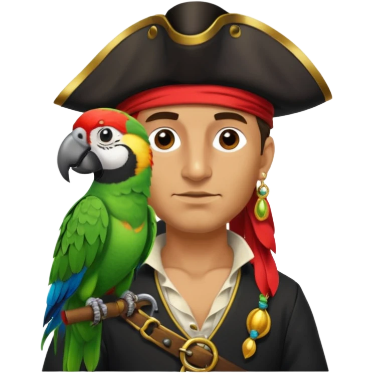 pirate and parrot emoji