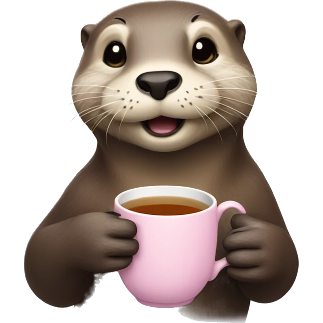 Otter drinking tea  emoji