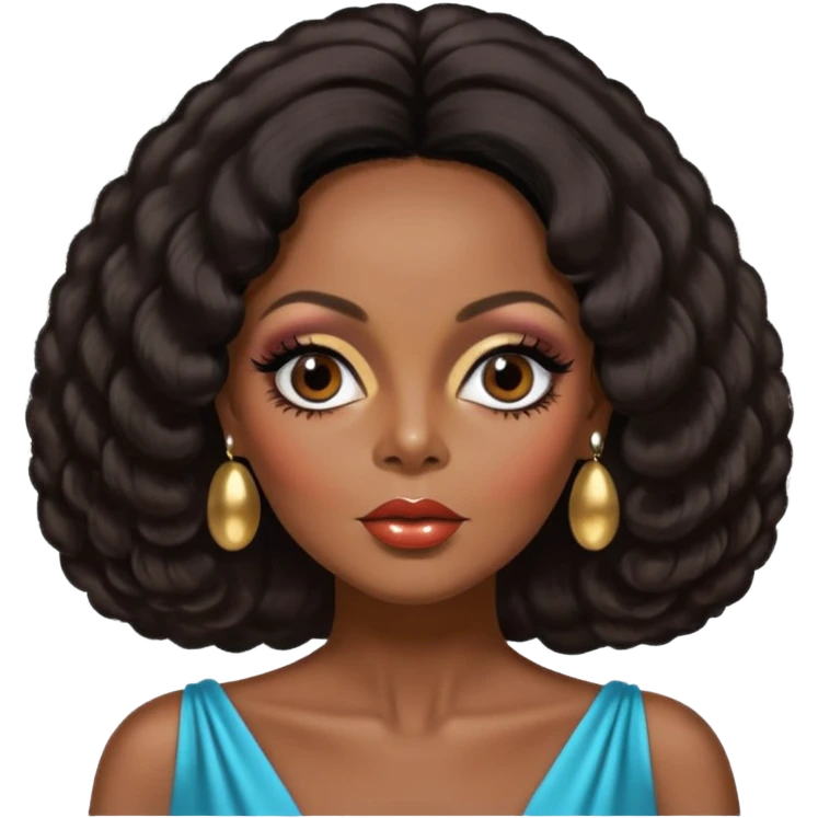 Diana Ross with dark brown hairstyles 60s emoji