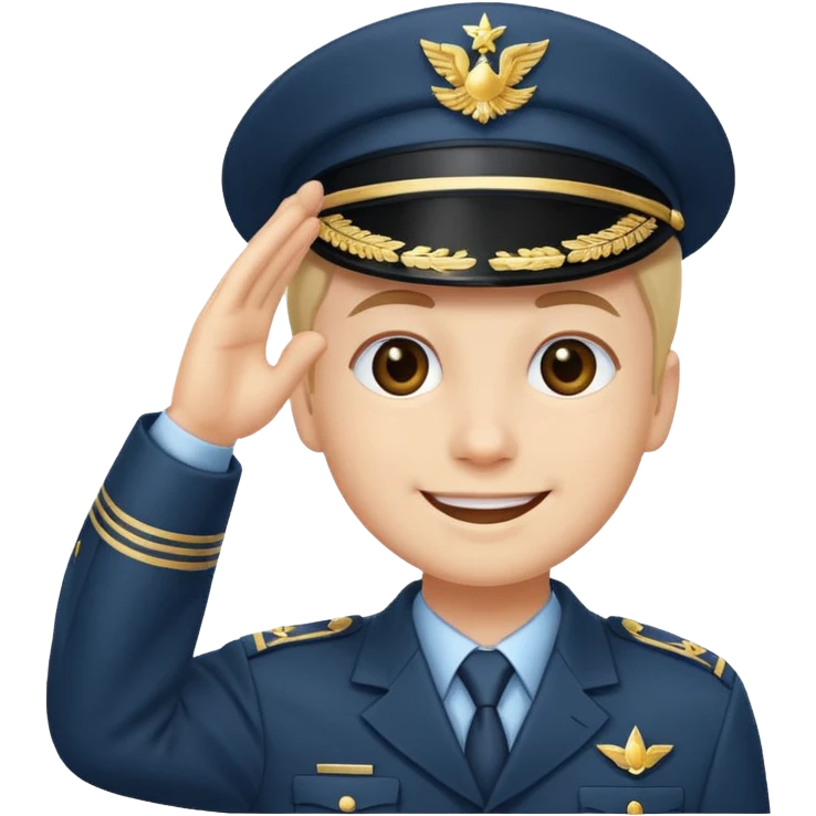 Smiling saluting emoji