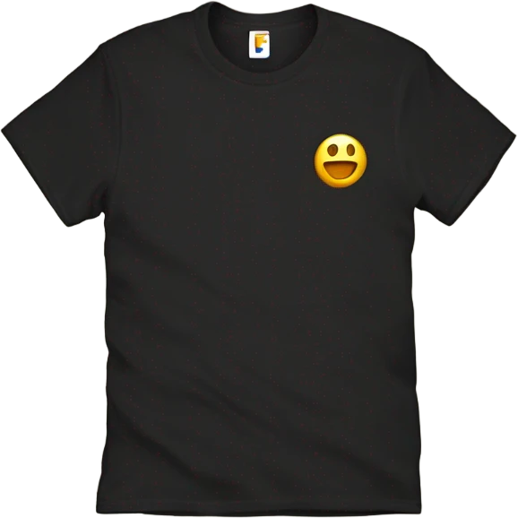 black tshirt write the letters FF emoji