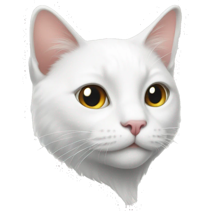 white cat and heart emoji