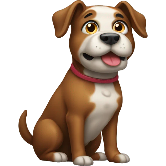 Dog pooping emoji