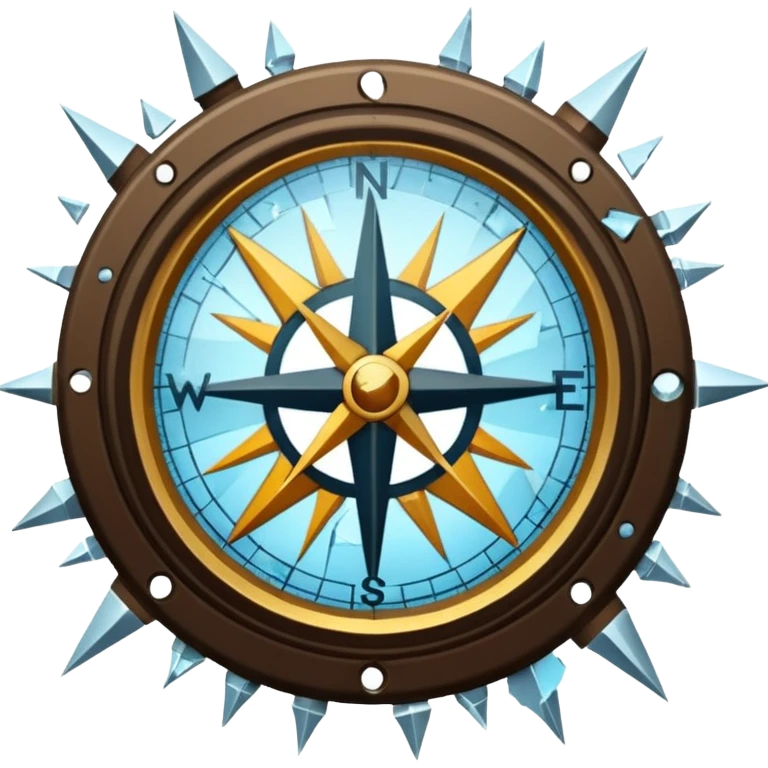 a broken ugly compass glass broken emoji