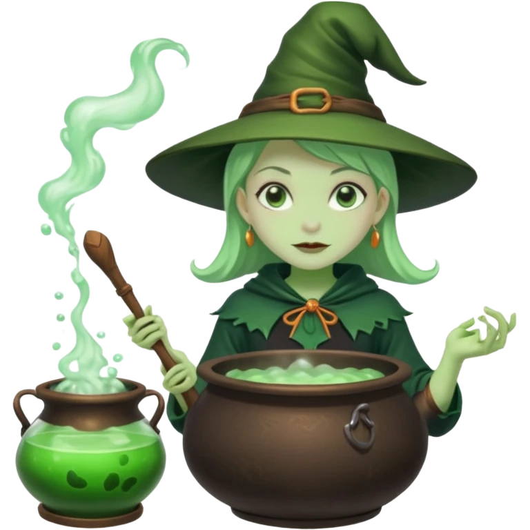 green witch cooking potion emoji