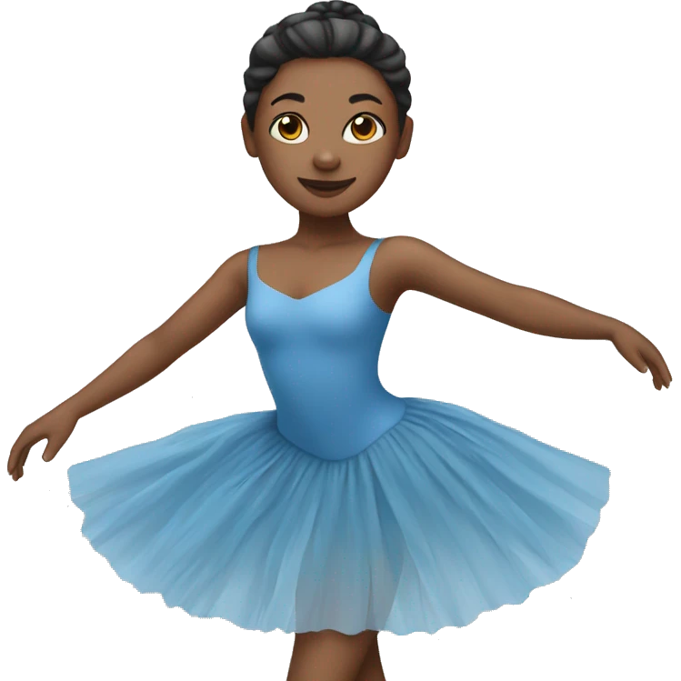 Ballerina with blue dress emoji