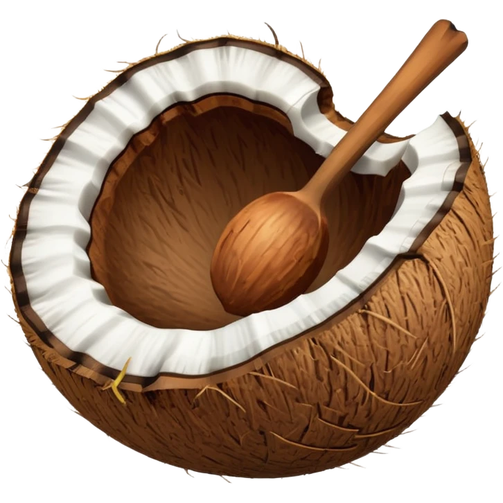Noix de coco légèrement plus petite sans deco emoji