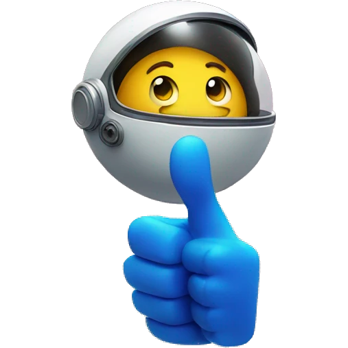 a star in space that thumbs up emoji