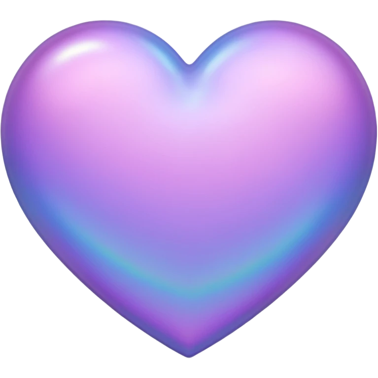 Iridescent light purple heart. emoji