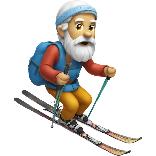 socrates on mountain skis emoji