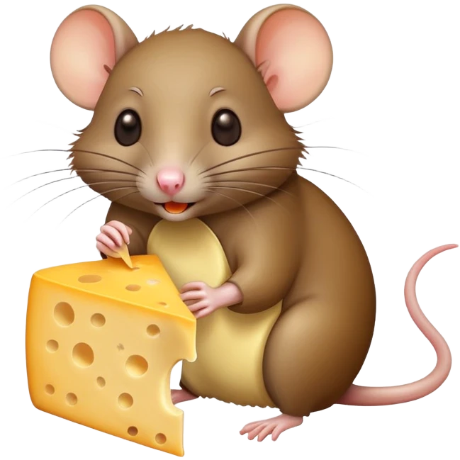 Rat eating cheese  emoji