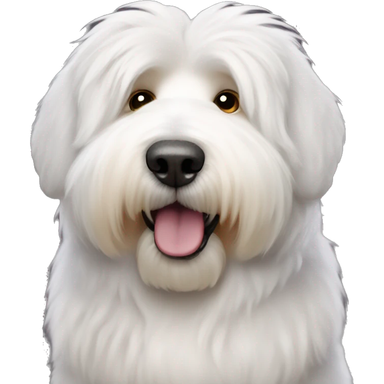 Old English sheepdog -angel-halo emoji