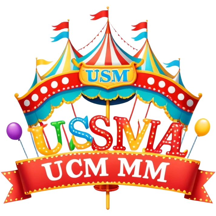 Carnival banner with name USM emoji