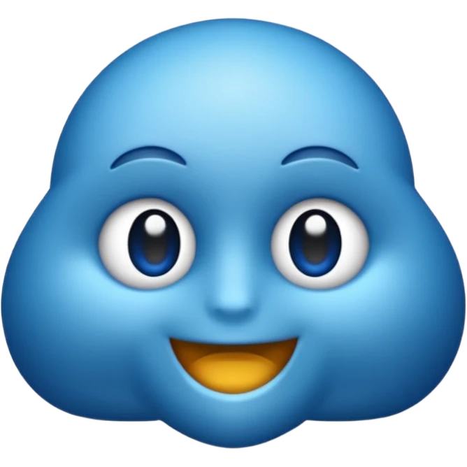 Laço azul escuro emoji