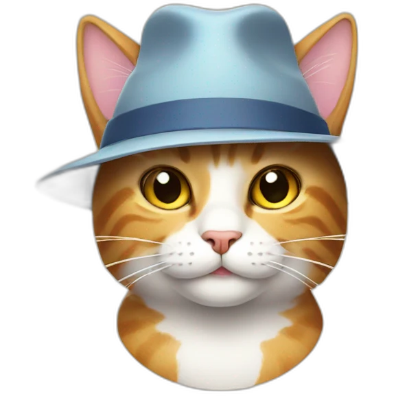 cat wearing hat emoji