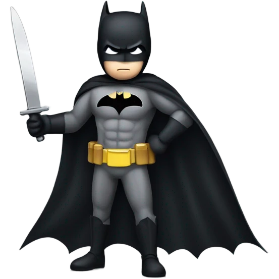 Batman with knife emoji