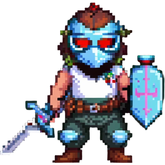 vigilante character with mask and weapons emoji