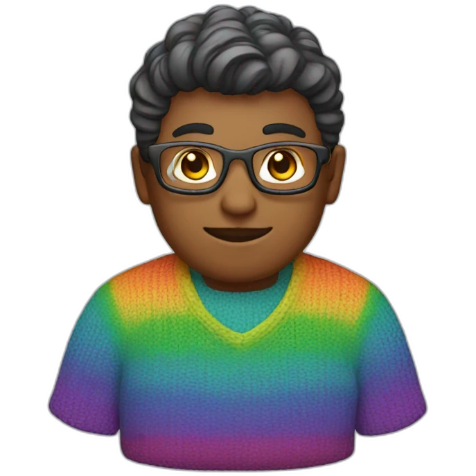 Software developer with rainbow sweater emoji