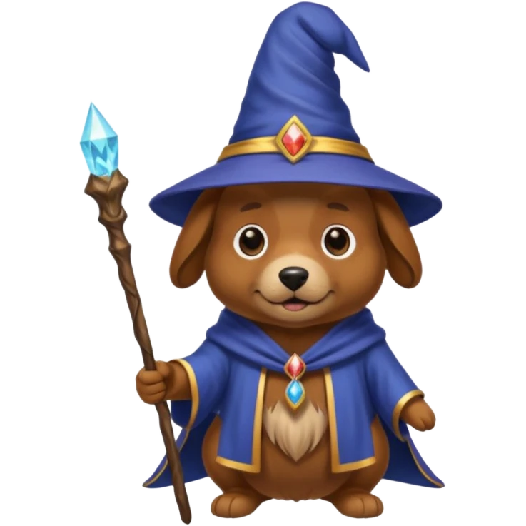Dog wizard emoji