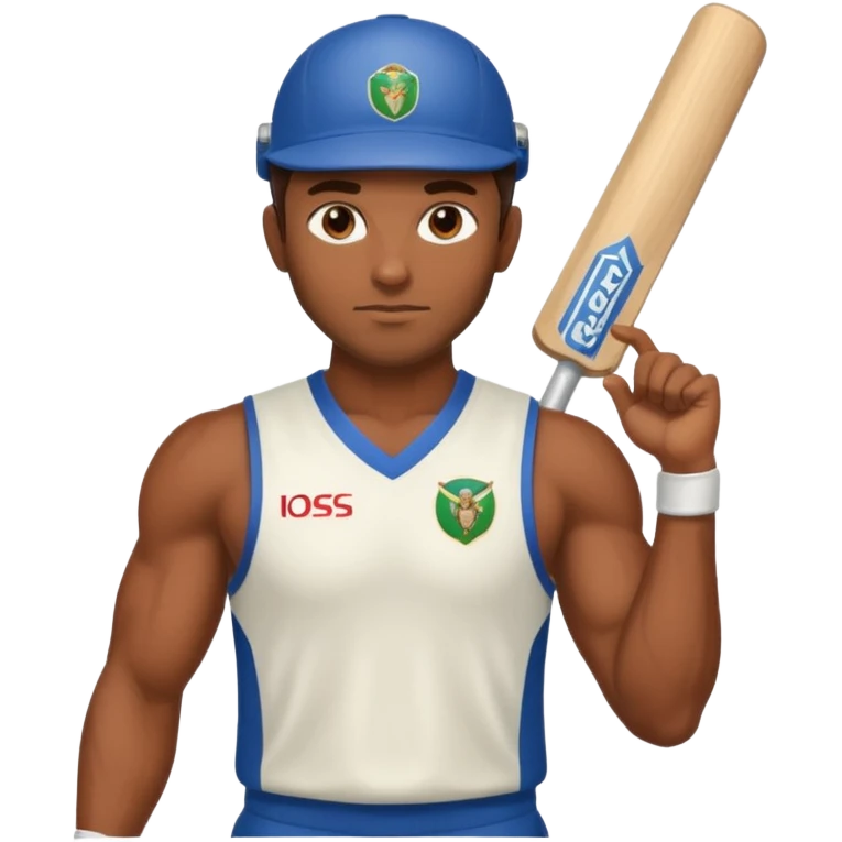 Brown Male Cricket emoji