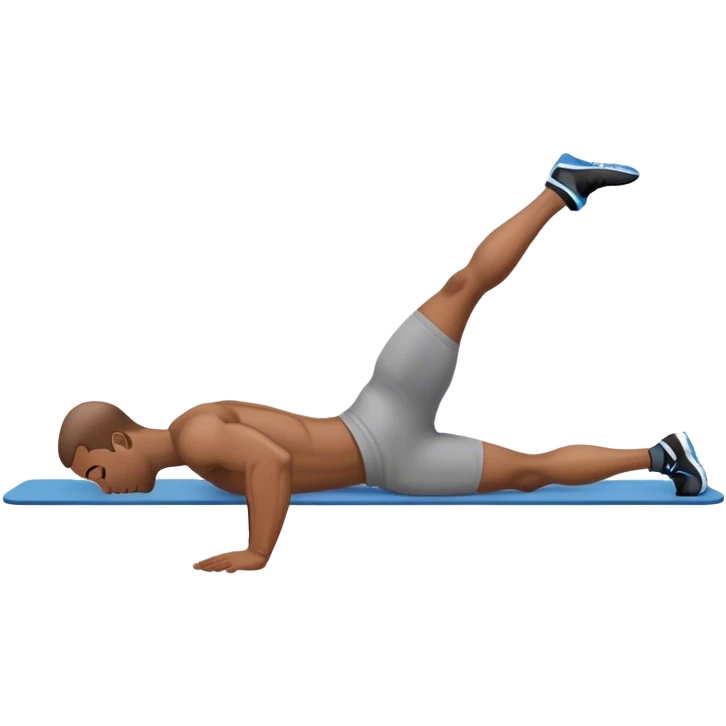 side-view man weighted glute-bridges emoji