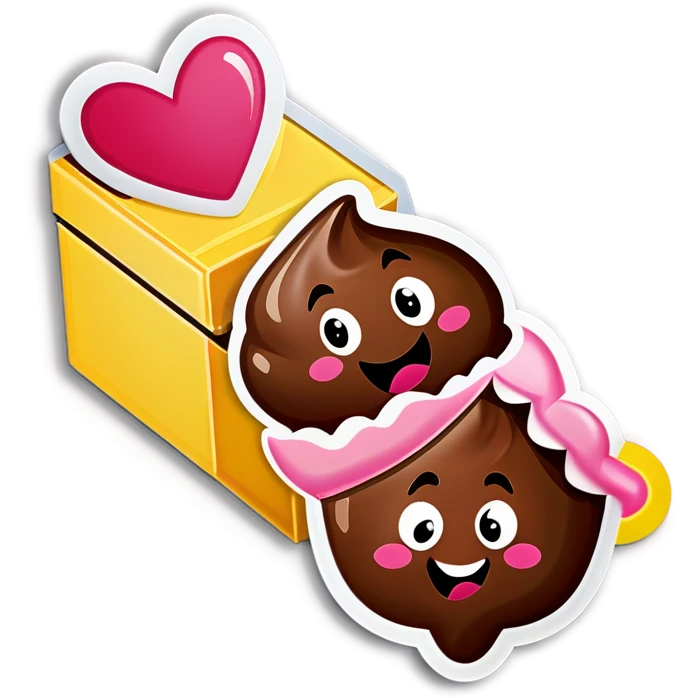 poop emoji valentines chocolate box emoji