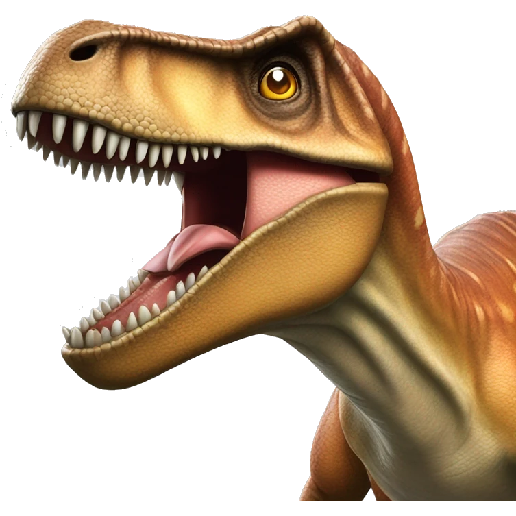 T rex he attacca un brachiosauro emoji