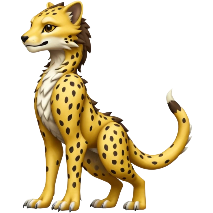 Grem2-Gremz-Cheetah-Sergal-fusion, full body  emoji