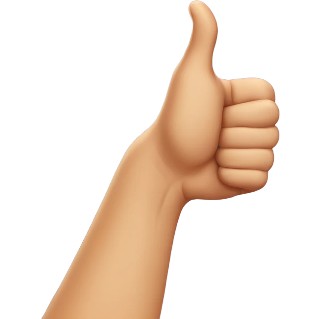 thumb up hand emoji