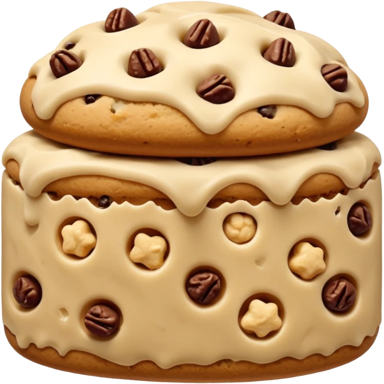 one filled date with like cookie dough topping  emoji