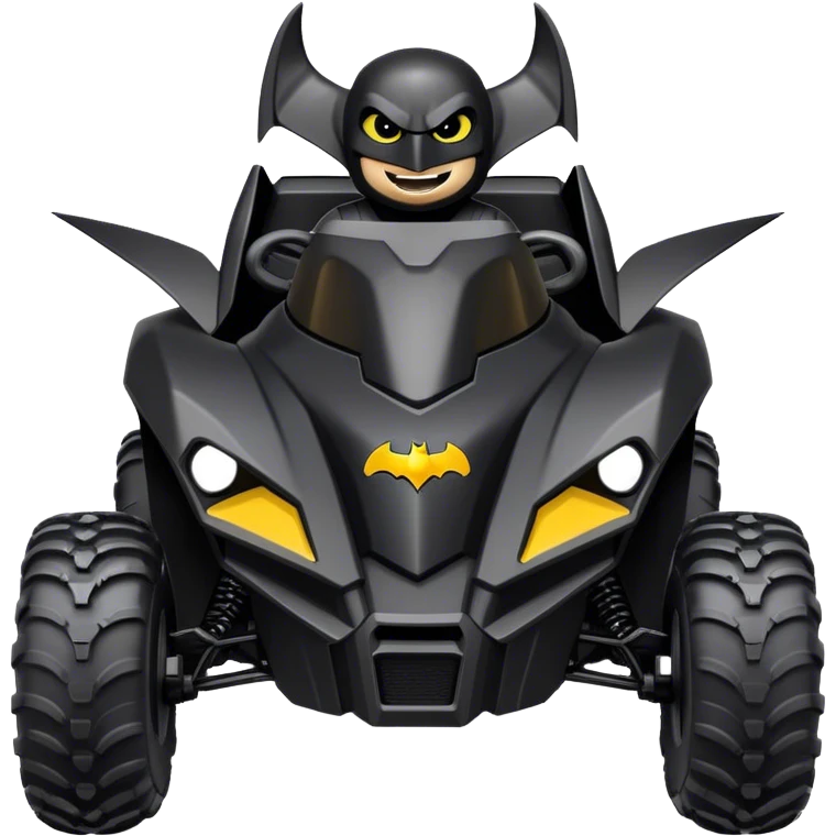 batmobile atv raptor 700 with a smile emoji