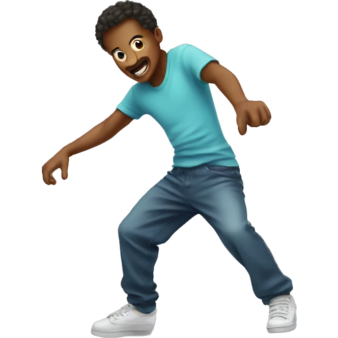Person breakdancing really fast emoji