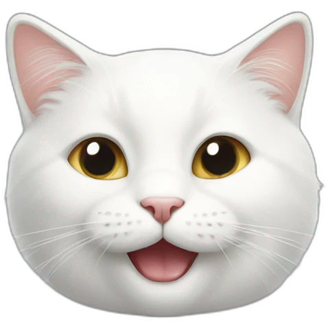 smile-white-cat emoji