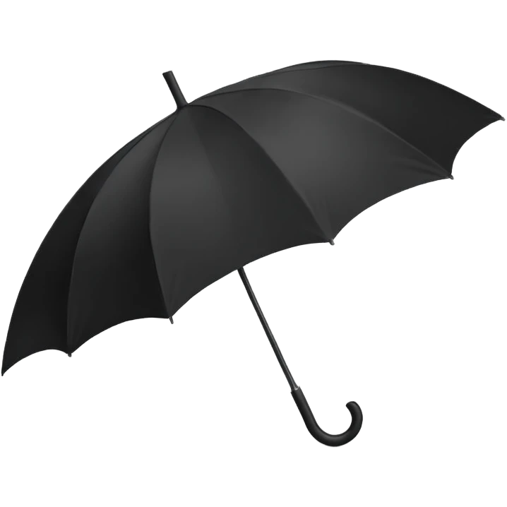 black open umbrella emoji