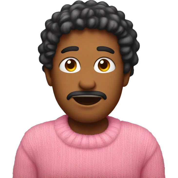 shrugging shoulders with pink sweater emoji
