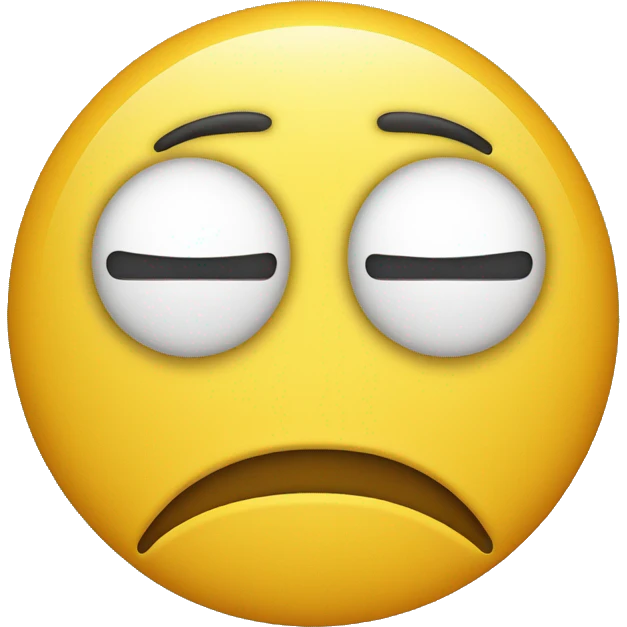 yellow circle face emoji with one eye twitching and the mouth slightly bent. supposed to be a “tweaking” emoji  emoji