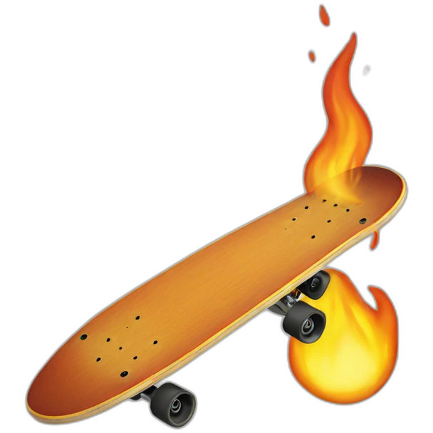 skateboard fire emoji