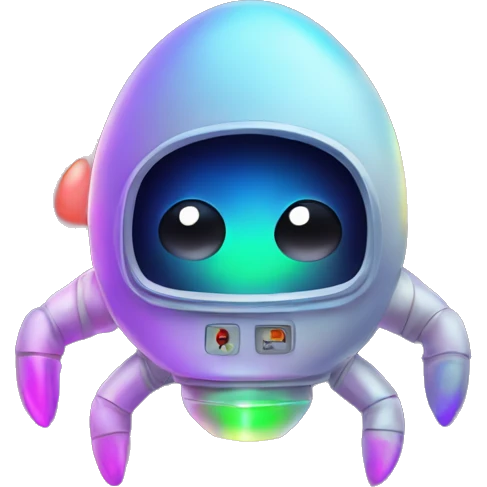 An alien on a spaceship that has colorful lights on it emoji