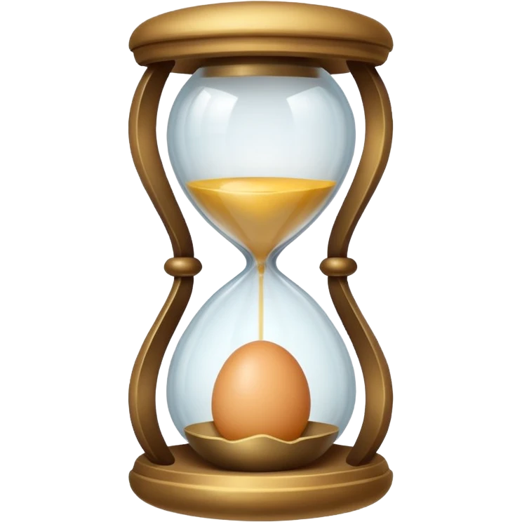 Hourglass egg shape emoji