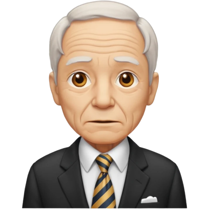 old man in suit with Necktie emoji