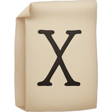 the letter x emoji