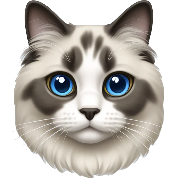 mitted, blue point, ragdoll cat emoji