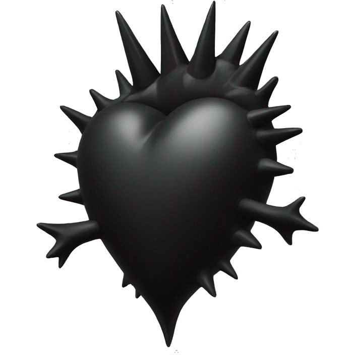 Black heart with spikes emoji