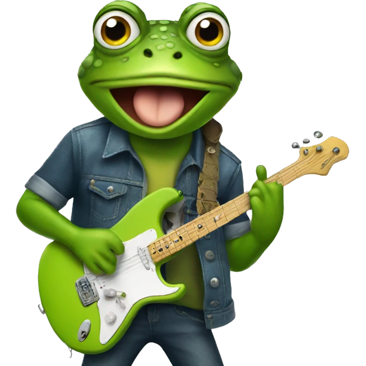 frog rock star emoji